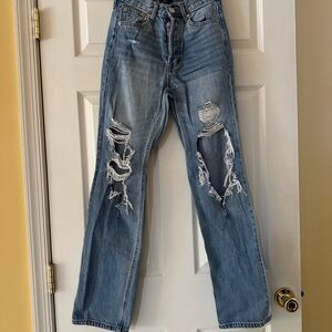 Aeropostale Blue Distressed 90s Baggy Jeans